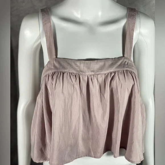 Hommage Pale Lavender Flowy Tank Top Crop - Picture 3 of 8